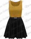 Womens-Belted-Sleeveless-Office-Flared-Franki-Party-Club-Ladies-Skater-Dress-Top-0-7