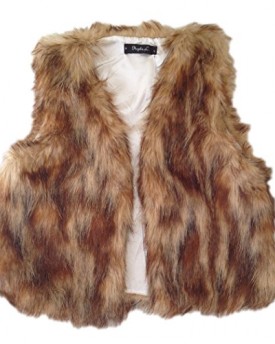 Womens-Brown-Faux-Fur-Gilet-Vest-Waistcoat-Outerwear-Warm-Coat-Jacket-0