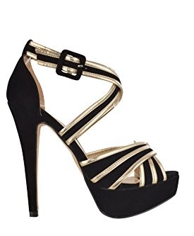 Womens-Fashion-High-Heel-Platform-Gold-Trim-Strappy-Cross-Over-Peep-Toe-Sandal-Party-Black-5-0