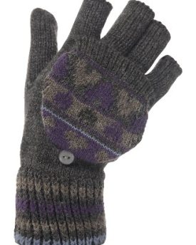 Womens-Fingerless-Mitten-Cap-Converter-texting-Gloves-6-Designs-Grey-Purple-Fairisle-0