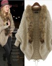 Womens-Fur-Collar-Batwing-Loose-Jumper-Cardigan-Sweater-Coat-Jacket-Outerwear-0-1