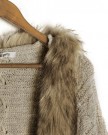 Womens-Fur-Collar-Batwing-Loose-Jumper-Cardigan-Sweater-Coat-Jacket-Outerwear-0-4