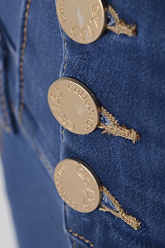 Women's High Waist Denim Jeans Size 6 - 16 (UK - 10, Denim Vintage Blue) - Image 7