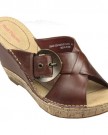 Womens-Hush-Puppies-Amour-Slide-High-Shoes-Heel-Wedges-in-Brown-UK-65-0
