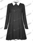 Womens-Ladies-Casual-Plain-Collared-Long-Sleeves-Flared-Jersey-Swing-Dress-Top-0-2