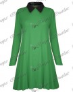 Womens-Ladies-Casual-Plain-Collared-Long-Sleeves-Flared-Jersey-Swing-Dress-Top-0-6