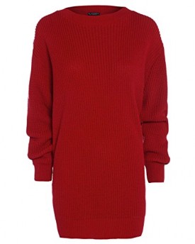 Womens-Ladies-Long-Sleeve-Oversized-Chunky-Knitted-Long-Sweater-Jumper-Dress-Top-0