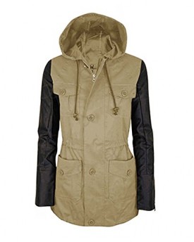 Womens-Ladies-PVC-Faux-Leather-Full-Sleeves-Denim-Jacket-Blazer-Coat-Size-8-14-0
