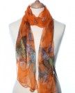 Womens-Multi-Function-100-Pure-Silk-Butterfly-ScarfHeadwear-tested-by-leading-authority-Orange-0-0