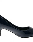 Womens-Pointed-Toe-Court-Stiletto-Kitten-Heels-Navy-Patent-Shoes-Size-6-0-0