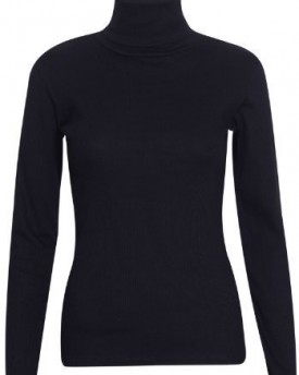 Womens-Polo-Turtle-High-Roll-Neck-Plain-Ribbed-Long-Sleeve-Ladies-Stretch-T-Shirt-Top-Black-Size-8-10-SM-0