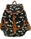 Womens-Vintage-Casual-Daypack-Fashion-Pack-Canvas-Leather-Travel-Hiking-Backpacks-Campus-School-College-Bookbag-Rucksack-Gym-Shoulder-Bag-Black-0
