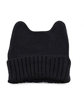 Womens-Warm-Winter-Cat-Ear-Shape-Knitted-Hat-Black-0