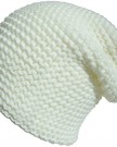 Womens-or-Mens-Nobbly-Knit-Slouch-Baggy-Beanie-Hat-White-0