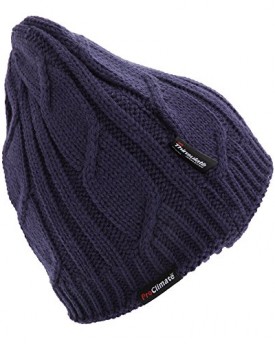 WomensLadies-Knitted-Waterproof-And-Windproof-Thermal-Thinsulate-Hat-ML-56cm-58cm-Navy-0