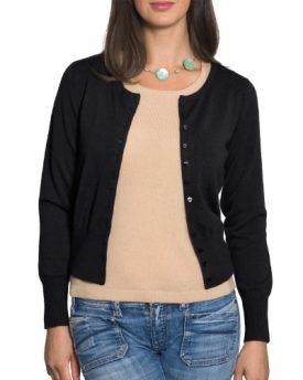 Wool-Overs-Womens-Cashmere-Merino-Classic-Cropped-Crew-Cardigan-Black-Medium-0