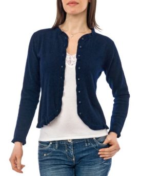 Wool-Overs-Womens-Cashmere-Merino-Frilly-Edged-Cardigan-Navy-Medium-0