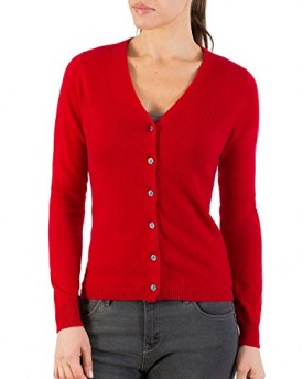 Wool-Overs-Womens-Cashmere-Merino-Versatile-V-Neck-Cardigan-Red-Medium-0