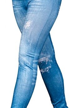 XFashion-Womens-Denim-Look-One-Size-Jeggings-Blue-Diamond-Jeans-0