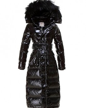 YABEIQIN-Women-Luxury-Camouflage-Fur-Hooded-Duck-Down-Jacket-Puffer-Long-Coat-Parka-M-Black-0
