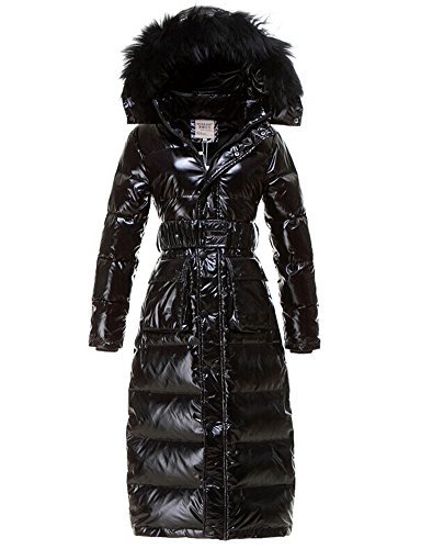 YABEIQIN Women Luxury Camouflage Fur Hooded Duck Down Jacket Puffer ...