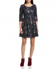 YUMI-Womens-The-Distant-Digitals-Floral-34-Sleeve-Dress-Black-Size-16-0