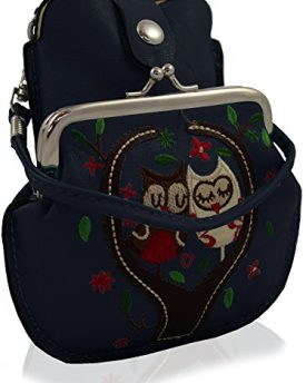 Yufashion-Ladies-Owl-Pattern-Faux-Leather-Small-Vintage-Shoulder-Wristlets-NAVY-0