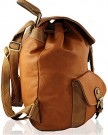 YufashionDesigner-Ladies-Girls-Quality-Faux-Leather-Canvas-Schoolbag-Backpack-Rucksack-BROWN-0-1