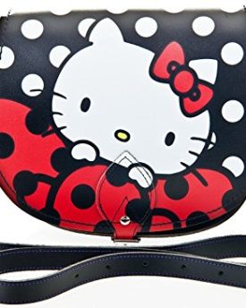 Zatchels-Hello-Kitty-Polka-Dot-Saddle-Bag-BlackWhite-Large-0