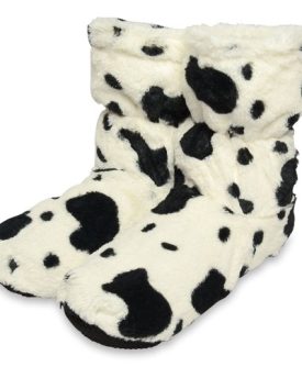 Zhu-Zhu-Cow-Plush-Feet-Warmers-Microwavable-Slipper-Boots-0