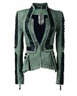 Zicac-2014-New-Unique-Womens-Denim-Jeans-PU-Leather-Jacket-Zip-Long-Sleeves-Fitted-Blazer-Jacket-Pleated-Tuxedo-Coat-UK-10-Green-0