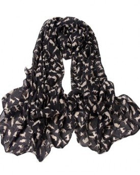 eFutureTM-Fashion-Soft-Chiffon-Apricot-Cat-Prints-Ladies-Women-Long-Scarf-Shawls-Black-eFutures-nice-Keyring-0