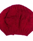eFutureTM-Red-Fashion-Women-Wool-Chunky-Knit-Braided-Beanie-Hat-Baggy-Beret-For-Winter-M-Size-eFutures-nice-Keyring-0