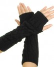 niceeshopTM-1-Pair-Fashion-Womens-Braided-Wool-Knitted-Crochet-Long-Soft-Fingerless-Winter-Warm-Arm-Gloves-Black-0-0