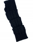 niceeshopTM-1-Pair-Fashion-Womens-Braided-Wool-Knitted-Crochet-Long-Soft-Fingerless-Winter-Warm-Arm-Gloves-Black-0