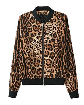 niceeshopTM-Women-Fashion-Long-Sleeve-Leopard-Print-Zip-Up-Casual-Jacket-CoatL-0