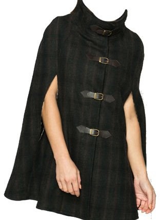 vintage-style-tweed-check-buckle-cape-coat-jacket-plus-size-12-14-16-steampunk-style-0