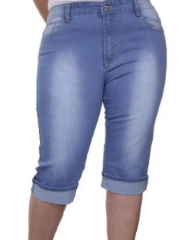 1441-Plus-Size-Stretch-Denim-Roll-Up-Crop-Jeans-Fade-Pale-Blue-14-0