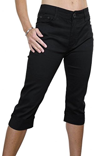 1446-1-Plus-Size-Stretch-Crop-Capri-Jeans-Turn-Up-Cuff-Black-10-0-1