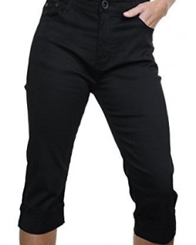 1446-1-Plus-Size-Stretch-Crop-Capri-Jeans-Turn-Up-Cuff-Black-10-0