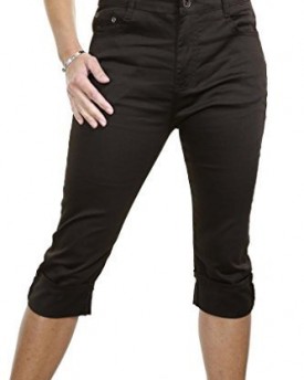 1446-2-Plus-Size-Stretch-Crop-Capri-Jeans-Turn-Up-Cuff-Dark-Brown-16-0