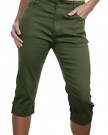 1446-3-Plus-Size-Stretch-Crop-Leg-Turn-Up-Jeans-Khaki-Green-14-0-0