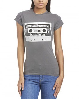 5-Seconds-of-Summer-Womens-Tape-Slim-Fit-Short-Sleeve-T-Shirt-Grey-Charcoal-Size-16-Manufacturer-SizeX-Large-0