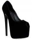 74V-Womens-Black-Faux-Sluede-Platform-Peep-Toe-Ladies-7-Inch-Stiletto-Heel-Court-Shoes-Size-7-0