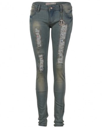 9E-Womens-Light-Blue-Ripped-Embellished-Ladies-Skinny-Slim-Ripped-Jeans-Trousers-Size-10-0