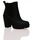 A4H-Womens-Ladies-High-Heel-Elasticated-Panels-Pull-On-Ankle-Boots-Shoes-Size-Black-Size-4-UK-0-0