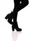 A4H-Womens-Ladies-High-Heel-Elasticated-Panels-Pull-On-Ankle-Boots-Shoes-Size-Black-Size-4-UK-0-2