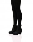 A4H-Womens-Ladies-High-Heel-Elasticated-Panels-Pull-On-Ankle-Boots-Shoes-Size-Black-Size-4-UK-0-4