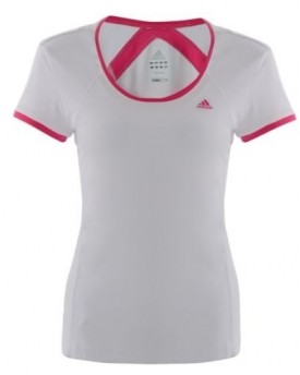 Adidas-Dri-Fit-Ladies-Fitness-Running-T-Shirt-Womens-Gym-Exercise-Sports-Top-White-Pink-Purple-0