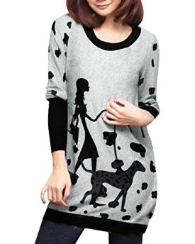 Allegra-K-2014-Fall-Winter-Women-Dog-and-Lady-Pattern-Tunic-Knit-Top-0